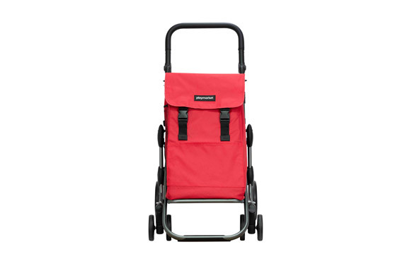 CARRO COMPRA 4 RUEDAS GIR. GO PLUS ECO DESENFUNDAB ROJO