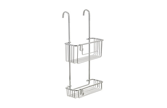 CESTO DUCHA DOBLE CON COLGADOR PARA MAMPARA ALUMINIO