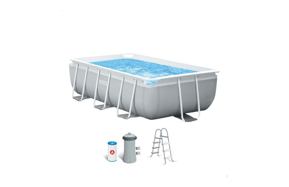 PISCINA PRISM FRAME RECTANGULAR 300X175X80 CM CON BOMBA Y ESCALERA
