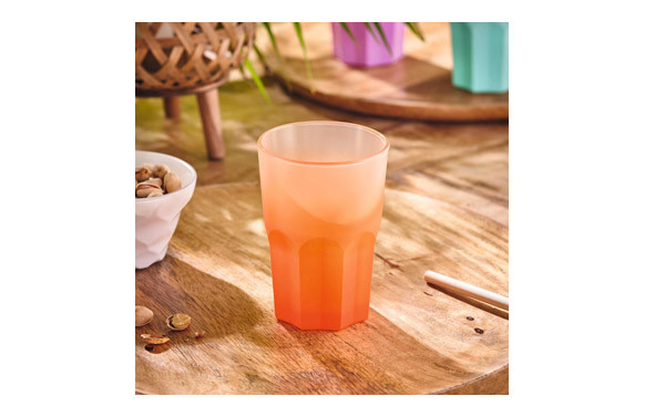 VASO CRISTAL SUMMER COLOR 40CL - NARANJA