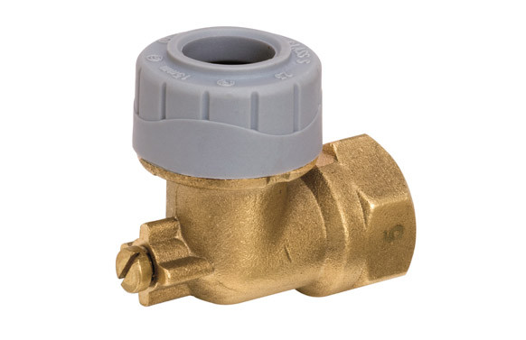 CODO DE FIJACION LATON PB Ø15X½” C/CASQ. B/U
