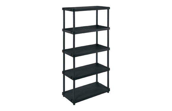 ESTANTERIA RESINA NEGRA 5 ESTANTES (INCL) 120 X 45 X 187,5 CM
