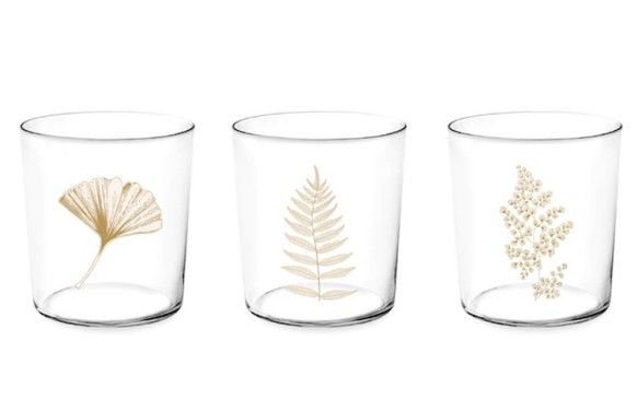 VASO VIDRIO DECORADO GOLD 35 CL SURTIDO