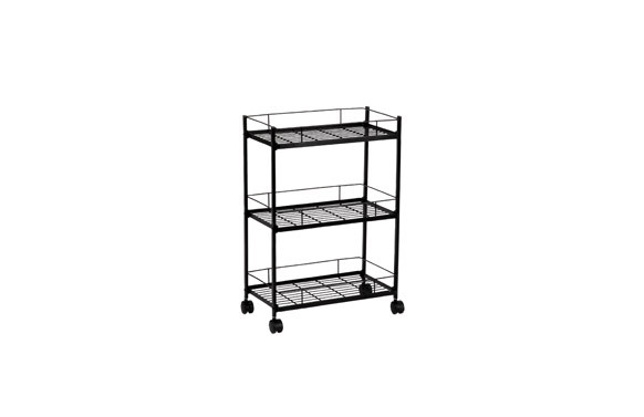 CARRITO COCINA MULTIUSOS NEGRO