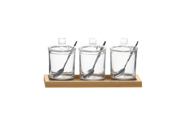 AZUCARERO TRIPLE BASE MADERA SET 3U