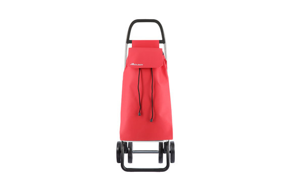CARRO COMPRA NILON DOS + 2 ROJO