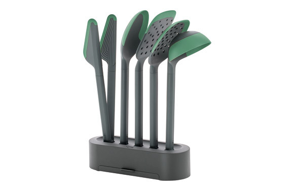 UTENSILIOS DE COCINA NYLON SILICONA + BASE SET 5 U