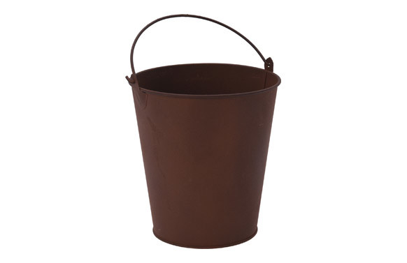 CUBO METALICO CON ASA OXIDO