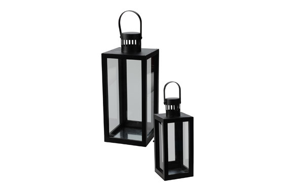 LAMPARA JARDIN NEGRA 2 UDS