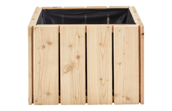JARDINERA DE MADERA RECTANGULAR BALCON 41 X 28 X 28 CM