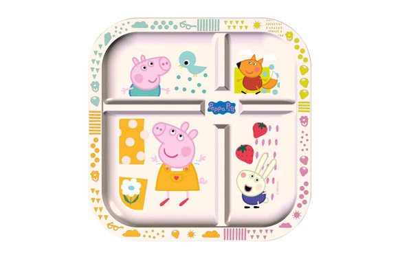PLATO APRENDIZAJE INFANTIL + DADO PEPA PIG 21,3 X 21,3 X 18MM