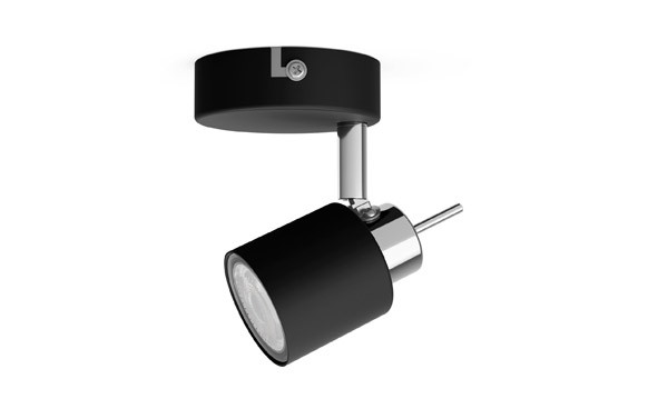 FOCO MERANTI GU10 1 X 35W 1 FOCO METAL NEGRO