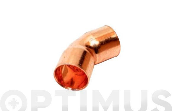 CURVA 45º HEMBRA-HEMBRA COBRE Ø 22 MM 2 UDS