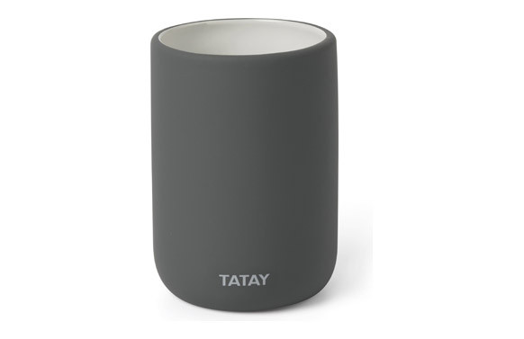 VASO PORTACEPILLOS SOFT GRIS ANTRACITA