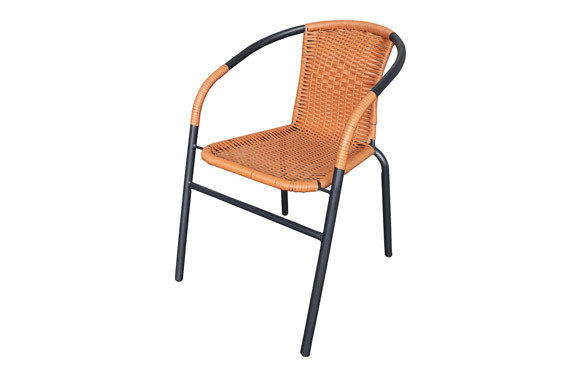 SILLA ACERO RATAN SINTETICO NATURAL