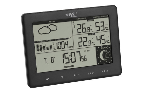 ESTACION METEOROLOGICA INALAMBRICA CON TRES SENSORES Y BOTONES TACTILES