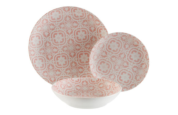 VAJILLA 18 PZS CIRYL ROSE Ø 27 CM