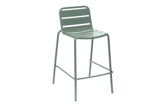SILLA ALTA APILABLE ACERO PHUKET VERDE