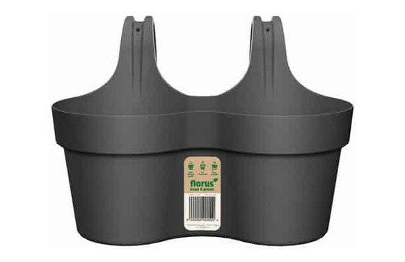 MACETA BALCON DUO ANTRACITA 30X30 CM