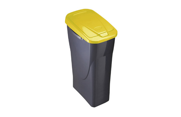 CUBO RECICLAJE ECOBIN 25 L 21,5 X 36 X 51 CM AMARILLO