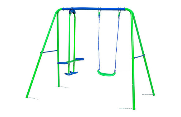 COLUMPIO INFANTIL METAL 1 ASIENTO + 1 BALANCIN 220 X 140 X182 CM