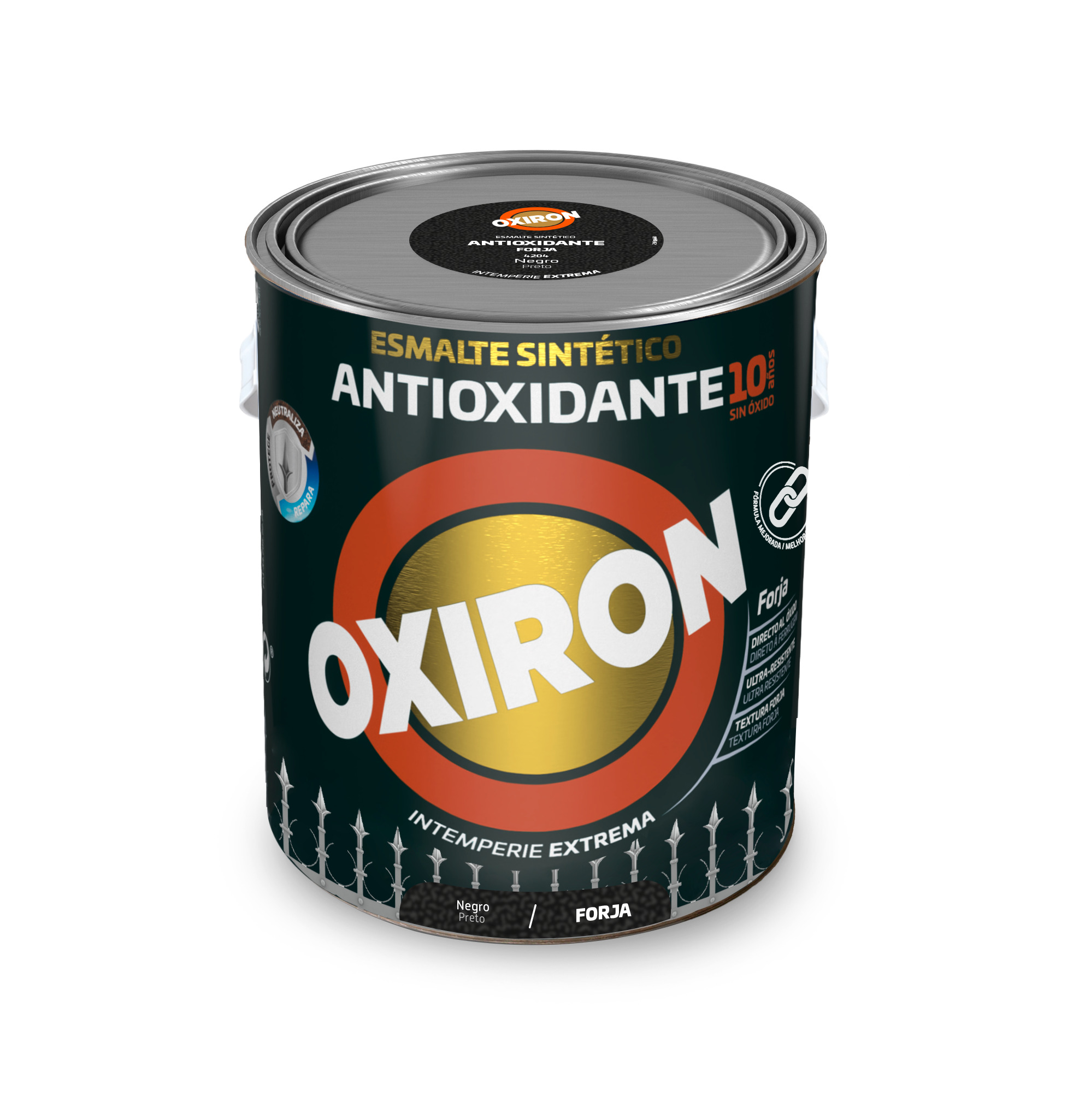 ESMALTE ANTIOXIDANTE OXIRON FORJA 4 L NEGRO