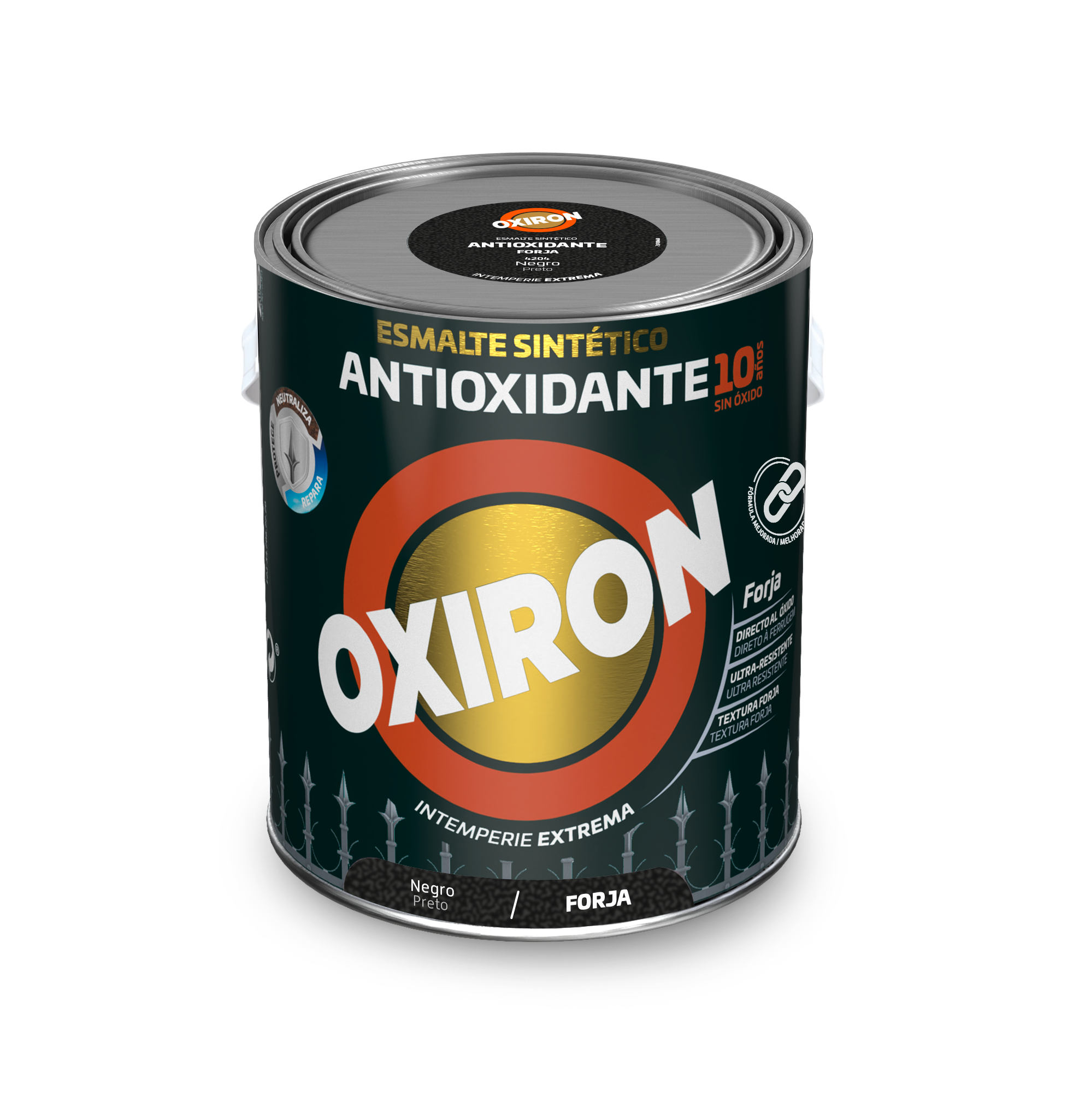 ESMALTE ANTIOXIDANTE OXIRON FORJA 2,5 L NEGRO