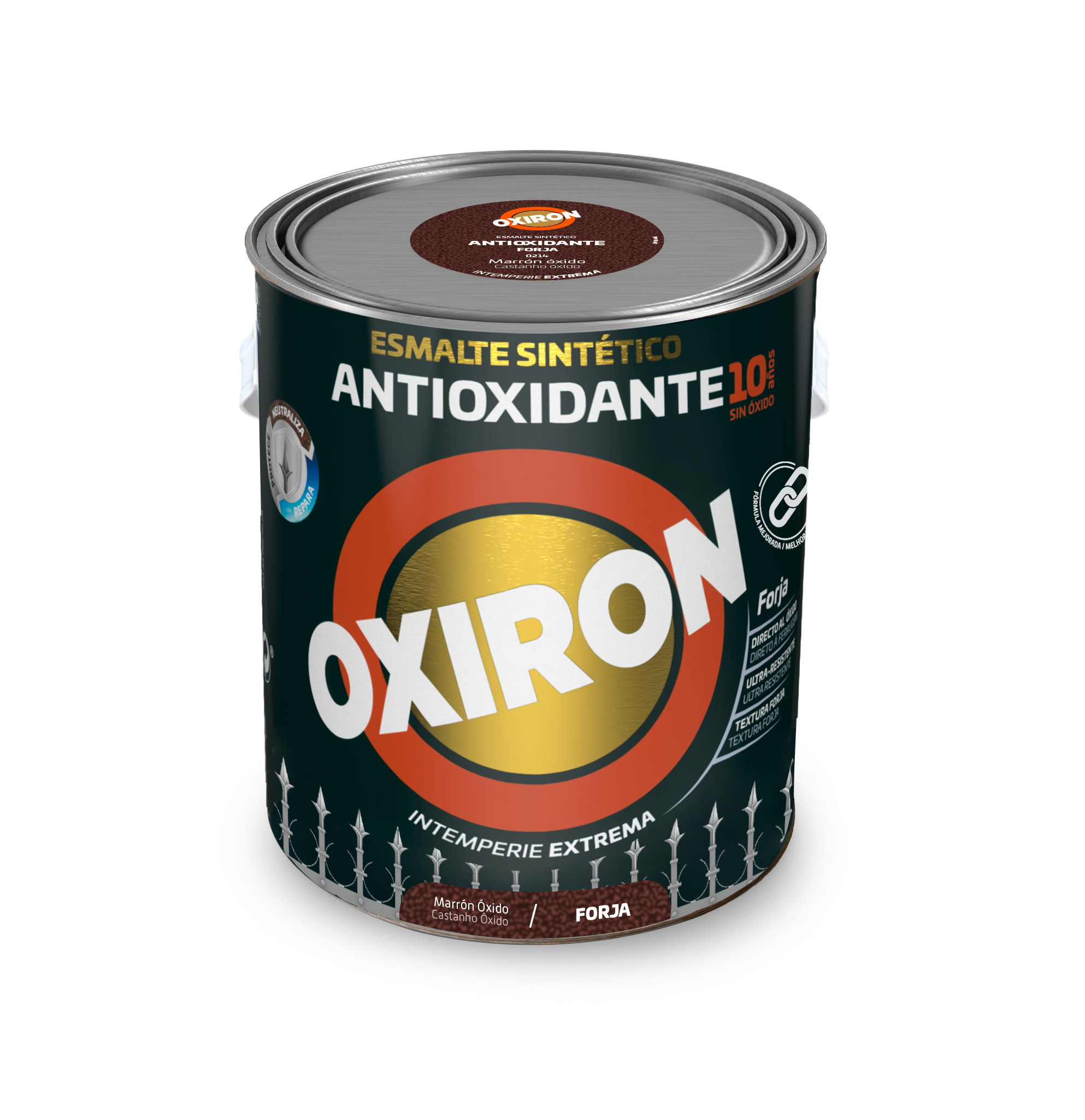 ESMALTE ANTIOXIDANTE OXIRON FORJA 4 L MARRON OXIDO