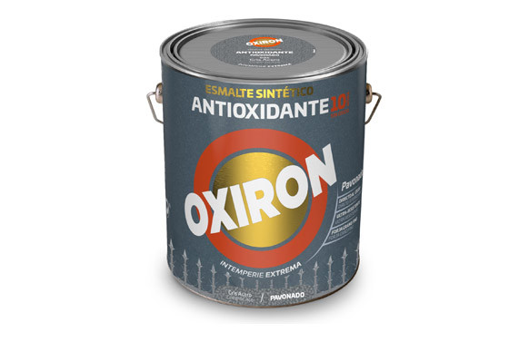 ESMALTE ANTIOXIDANTE OXIRON PAVONADO 4 L GRIS ACERO