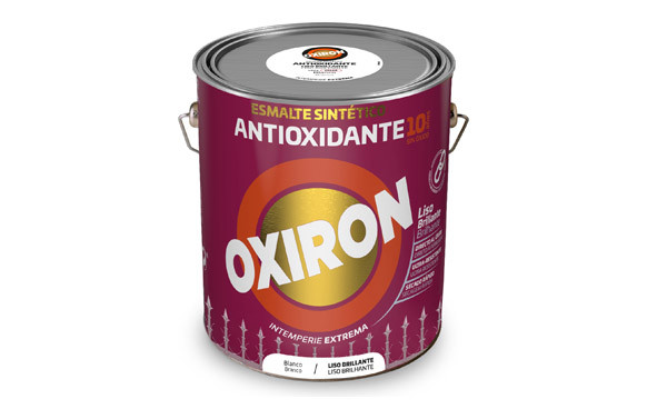 ESMALTE ANTIOXIDANTE OXIRON LISO BRILLO 4 L BLANCO