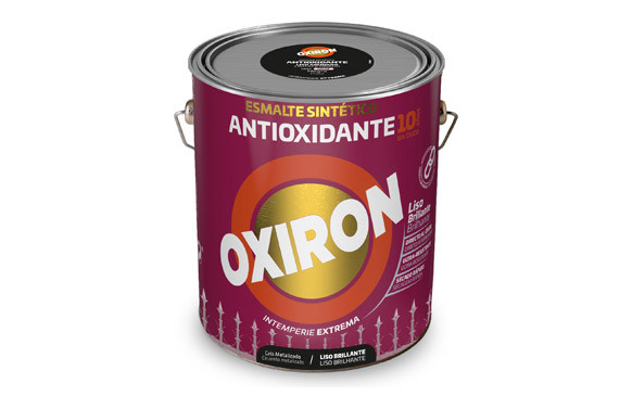 ESMALTE ANTIOXIDANTE OXIRON LISO BRILLO 4 L NEGRO
