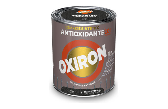 ESMALTE ANTIOXIDANTE OXIRON LISO EFECTO FORJA 750 ML NEGRO