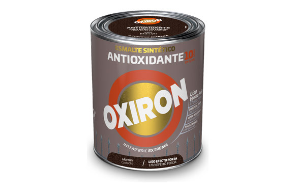 ESMALTE ANTIOXIDANTE OXIRON LISO EFECTO FORJA 750 ML MARRON