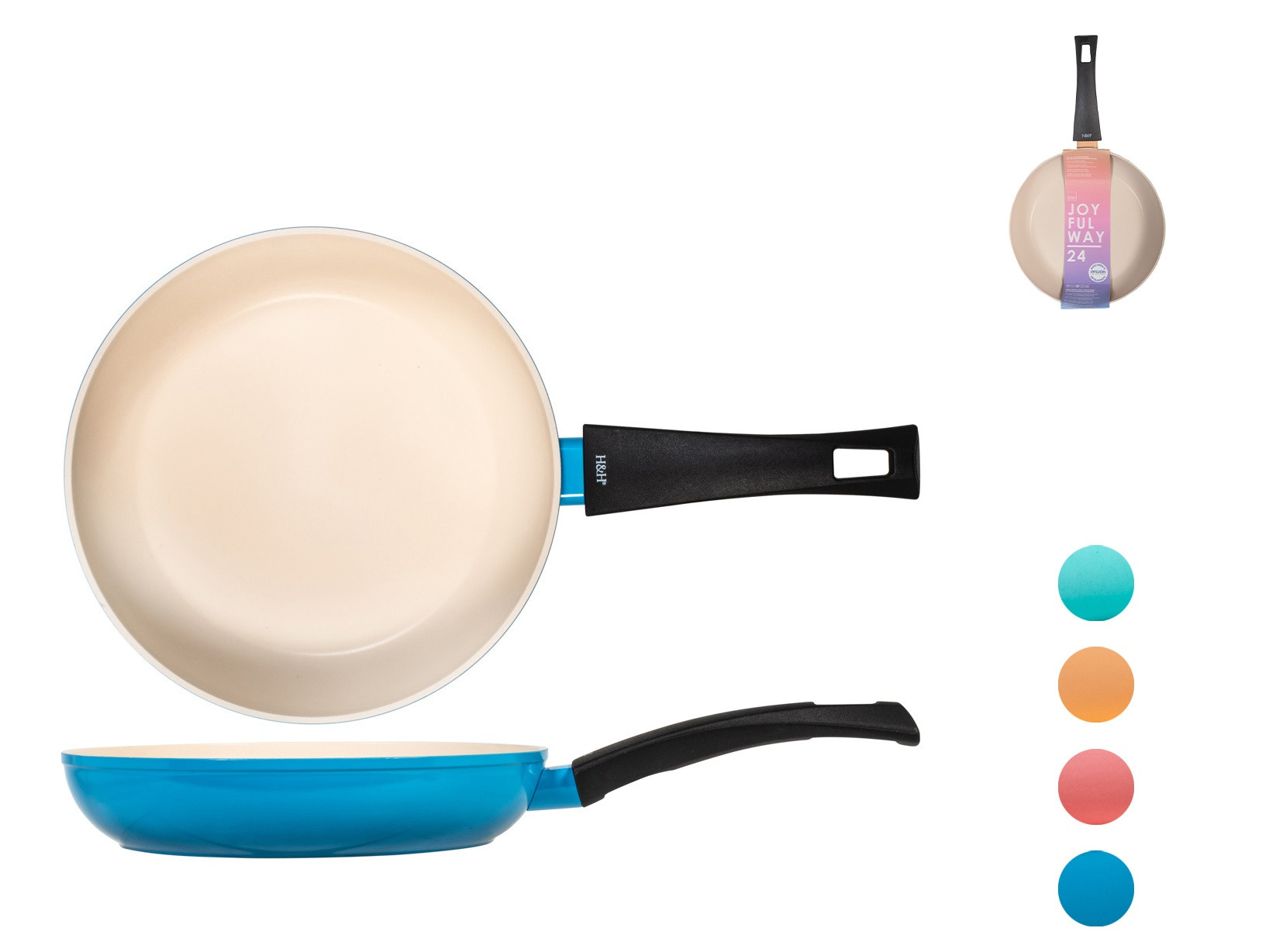 SARTEN ANTIADHERENTE JOYFUL SURTIDA 24 CM-INDUCCION