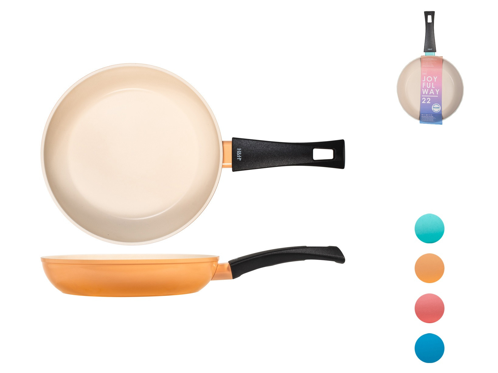 SARTEN ANTIADHERENTE JOYFUL SURTIDA 22 CM-INDUCCION