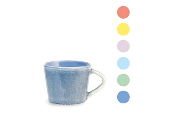 TAZA NEW BONE CHINA COACHELLA COLORS 11 CL CAFE CORTADO