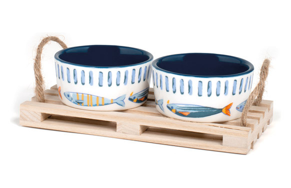 APERITIVO STONEWARE BASE SET 2 PZAS Ø 8,5 CM