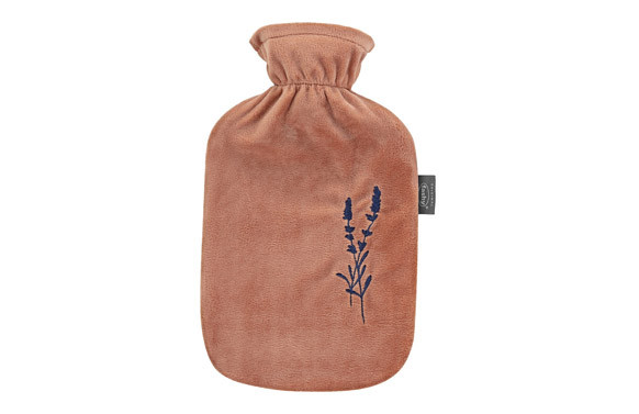 BOLSA AGUA CALIENTE 2 L BORDADA MARRÓN