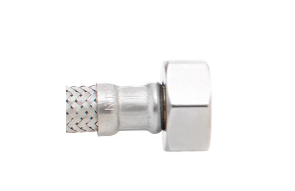 CONEXION FLEXIBLE ACERO INOX MACHO 1/2\" - HEMBRA 1/2\" 25 CM