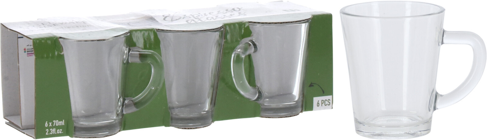 TAZA CAFE EXPRESSO SET 6 U CRISTAL 1 CL