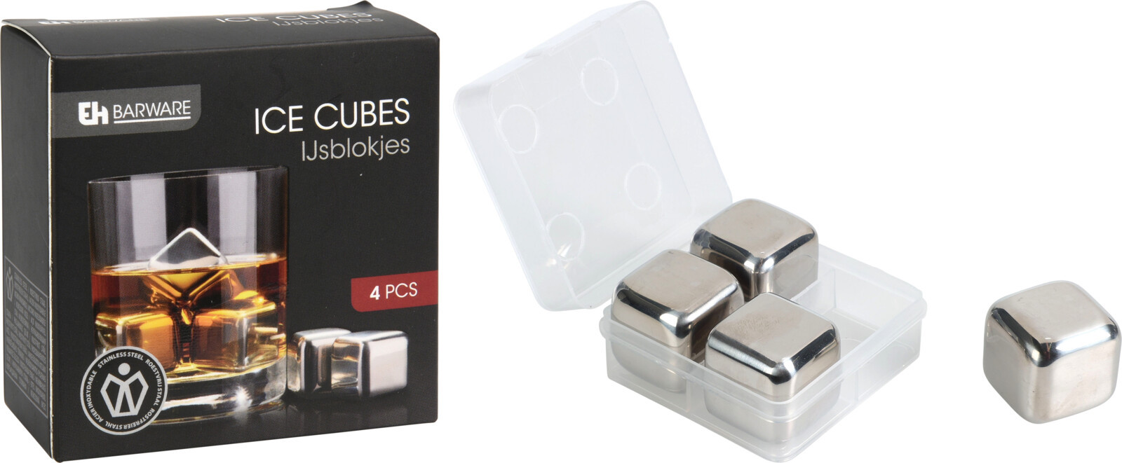 CUBITOS INOX SET 4 UDS 