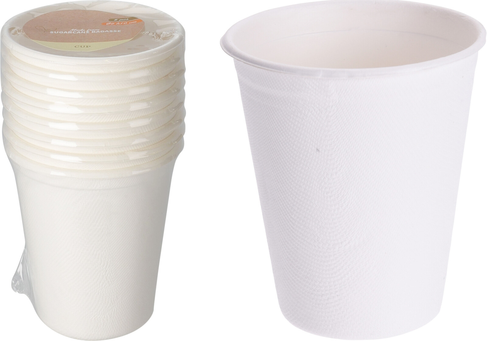 VASO DESECHABLE BIODEGRADABLE PACK 8 UDS