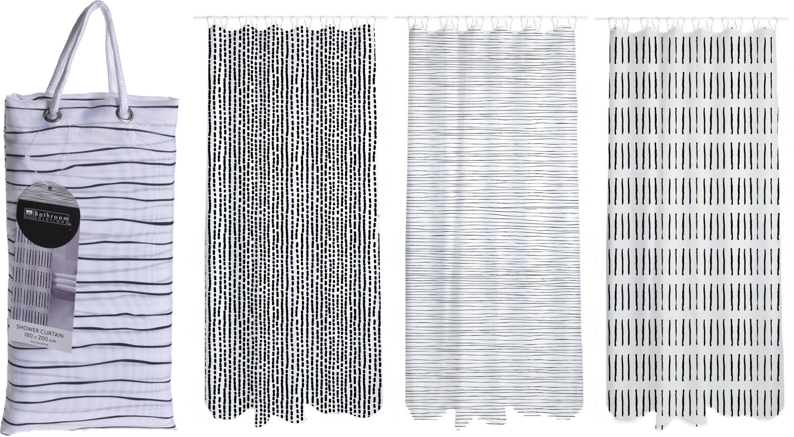 CORTINA BAÑO POLYESTER 180 X 120 CM