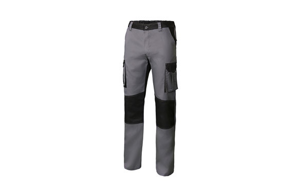 PANTALON POLIESTER / ALGODON 240 GR REFORZADO GRIS / NEGRO TALLA 54