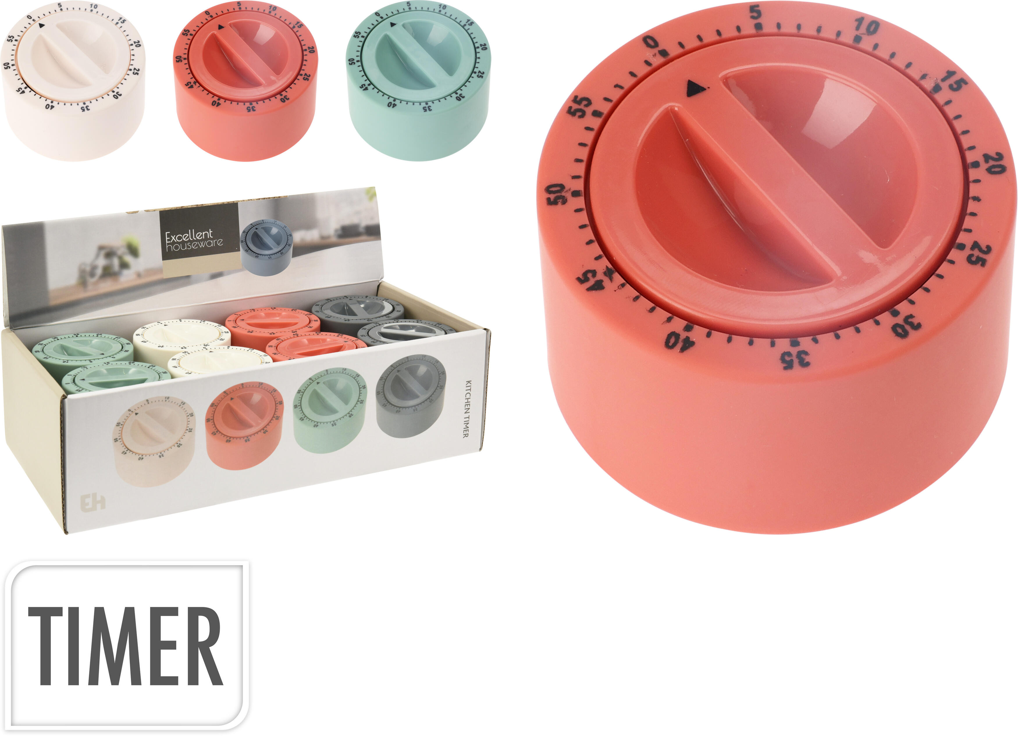 TEMPORIZADOR TIMMER COCINA Ø 7 X 4 CM SURTIDO