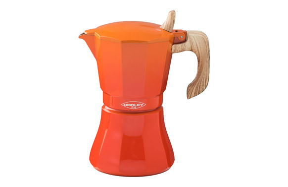 CAFETERA ALUMINIO INDUCCION PETRA NARANJA 12 TAZAS
