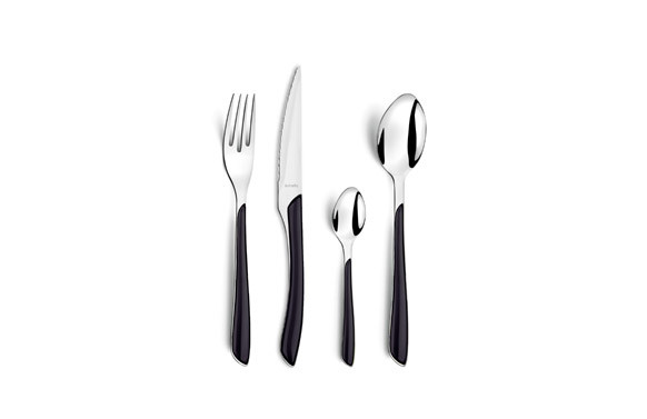 CUBERTERIA 24 PIEZAS ECLAT NEGRO