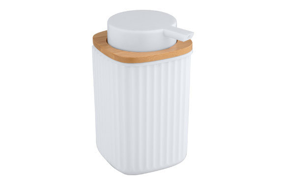 DOSIFICADOR JABON BLANCO BAMBU SERIE ROTELLO