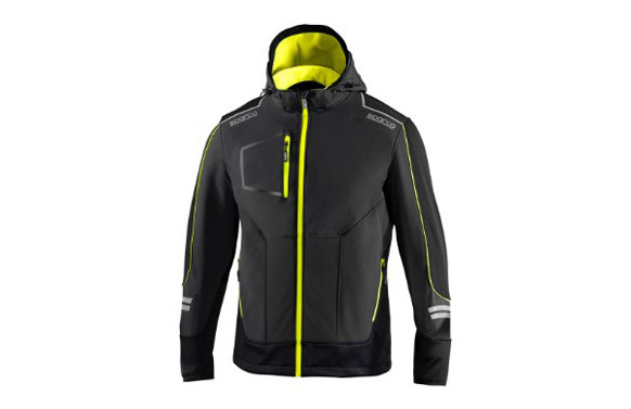 CHAQUETA TECH SOFTSHELL GRIS /AMARILLO FLUOR TALLA XL