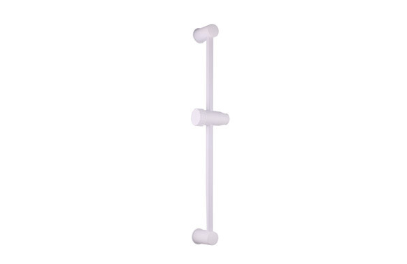 BARRA DE DUCHA REDONDA FABRICADA EN ACERO SOPORTES DE ABS BLANCO 60 CM L BLANCO